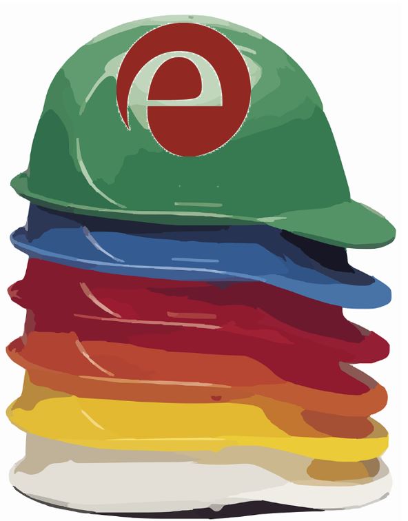 Bauarbeiterhelm mit logo